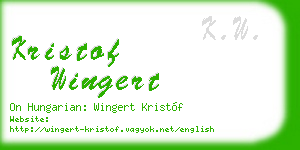 kristof wingert business card